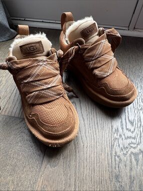 UGG Chestnut Lomel Shearling Trim Sneakers